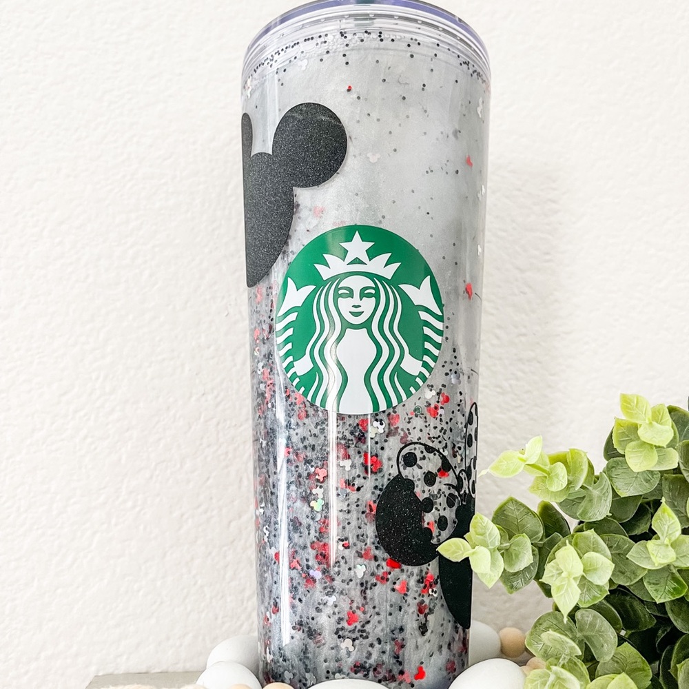Starbucks Venti Snow Globe Tumbler Micky and Minnie